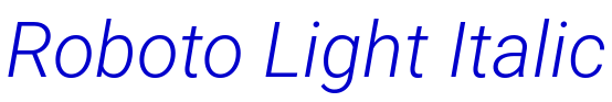 Roboto Light Italic font